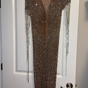 Embellished Sheer dress